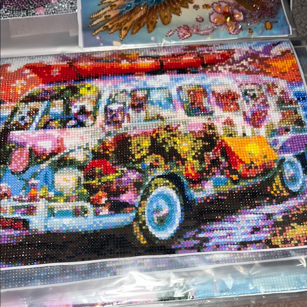 Finished Colorful Diamond Painting Art Piece